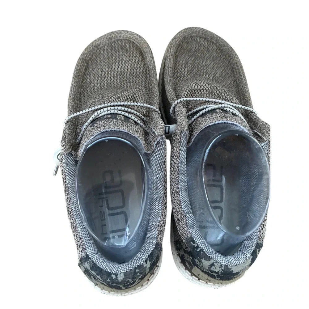 Hey Dude Wally Sox Brown Camo Knit Slip On Loafers Mens‎ 8